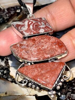 Wave Dolomite Crystal Pendant 2 1/2”